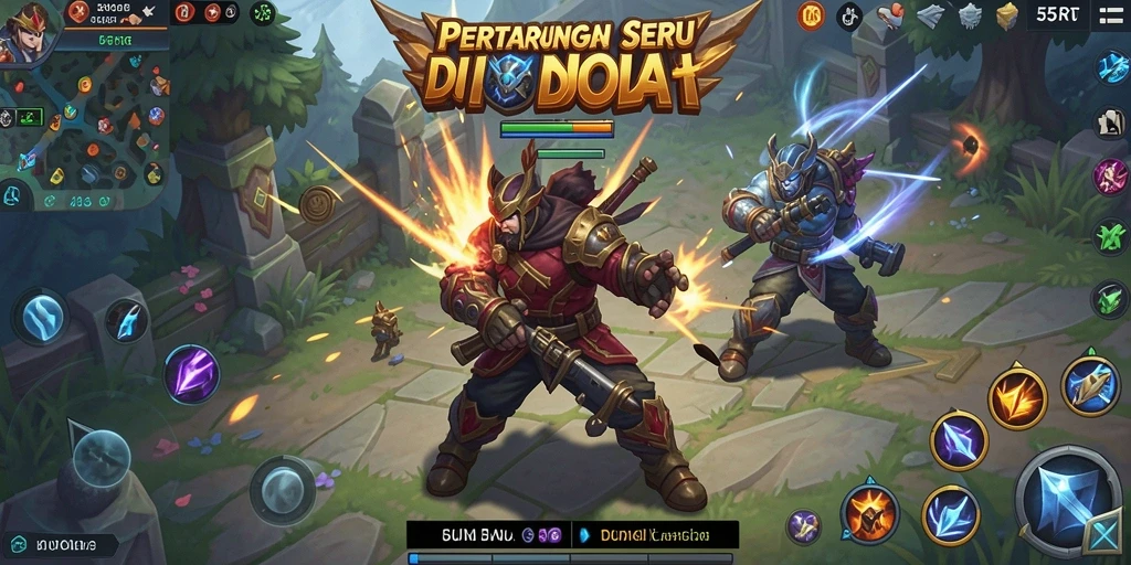 Gameplay epik dengan karakter menarik dalam 55RT.