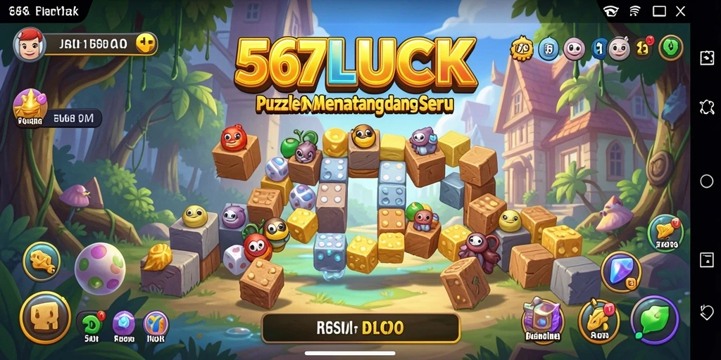 Tampilan gameplay menarik dari 567LUCK saat menyelesaikan puzzle.