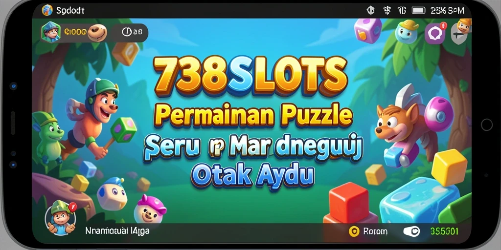 Tampilan gameplay menarik di 738SLOTS dengan berbagai slot yang harus dicocokkan.