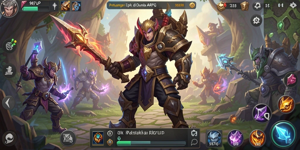 Gameplay menakjubkan dari 987UP dalam dunia ARPG yang luas.