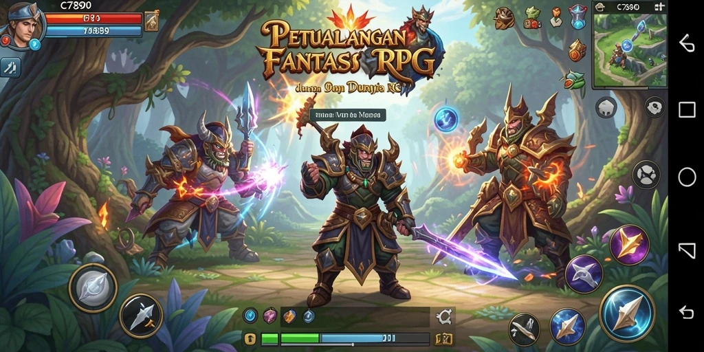 Tampilan menawan dari gameplay RPG C7890 dengan petualangan seru.