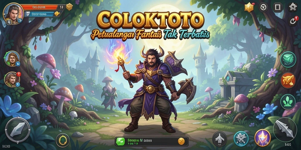 Screenshot utama menunjukkan pertarungan intens di dunia COLOKTOTO.