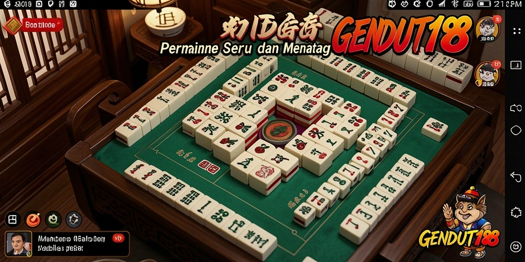 Tampilan gameplay Mahjong yang seru dan menarik di GENDUT188.