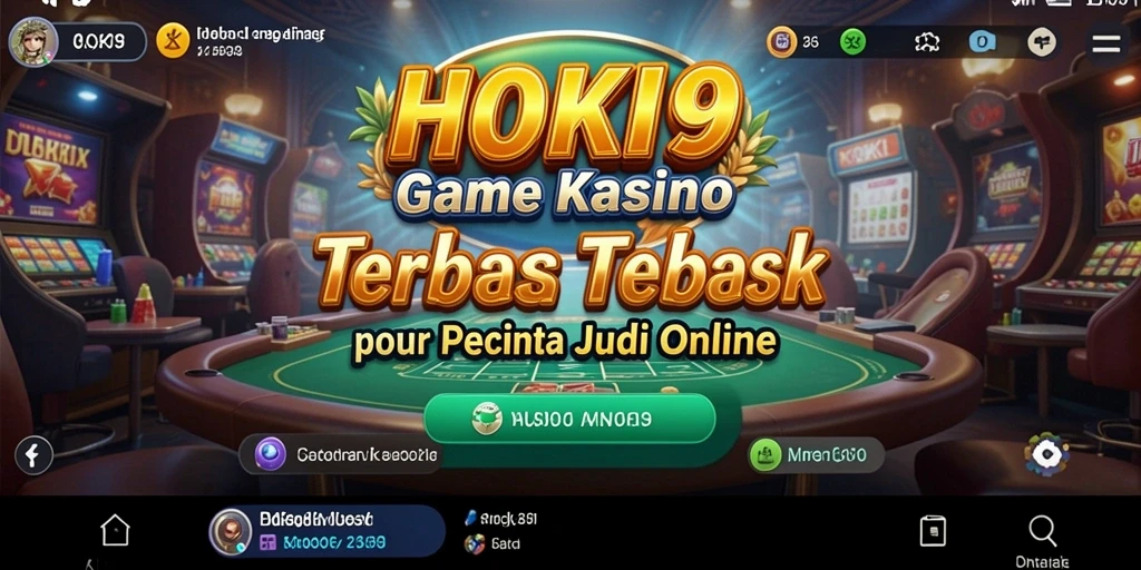 Tampilan gameplay seru HOKI9 dengan grafis menarik dan pengalaman permainan kasino yang mendebarkan.
