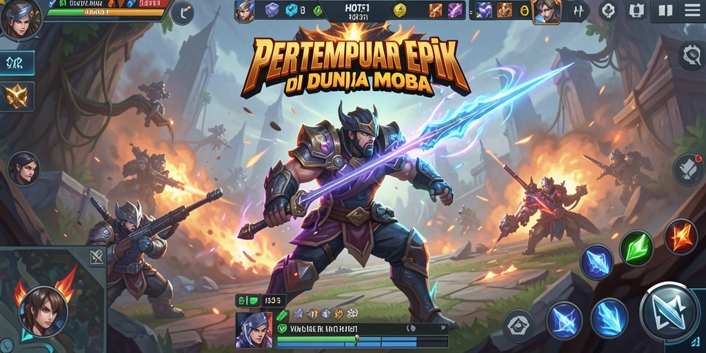 Screenshot gameplay HOT51 yang menampilkan aksi pertarungan tim.