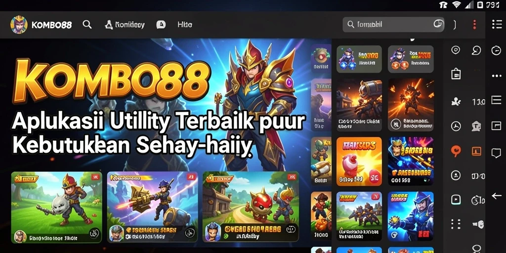 Tampilan antarmuka utama KOMBO88 yang menarik dan intuitif.