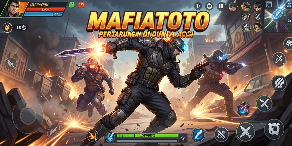 Tampilan seru gameplay MAFIATOTO dengan aksi laga mendebarkan.