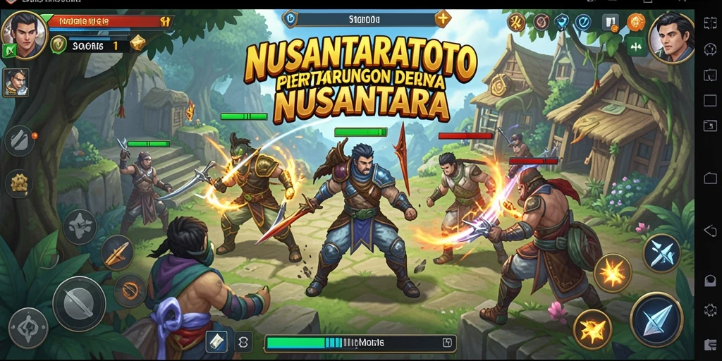 Screenshot utama NUSANTARATOTO menampilkan aksi pertarungan yang seru dan dinamis.