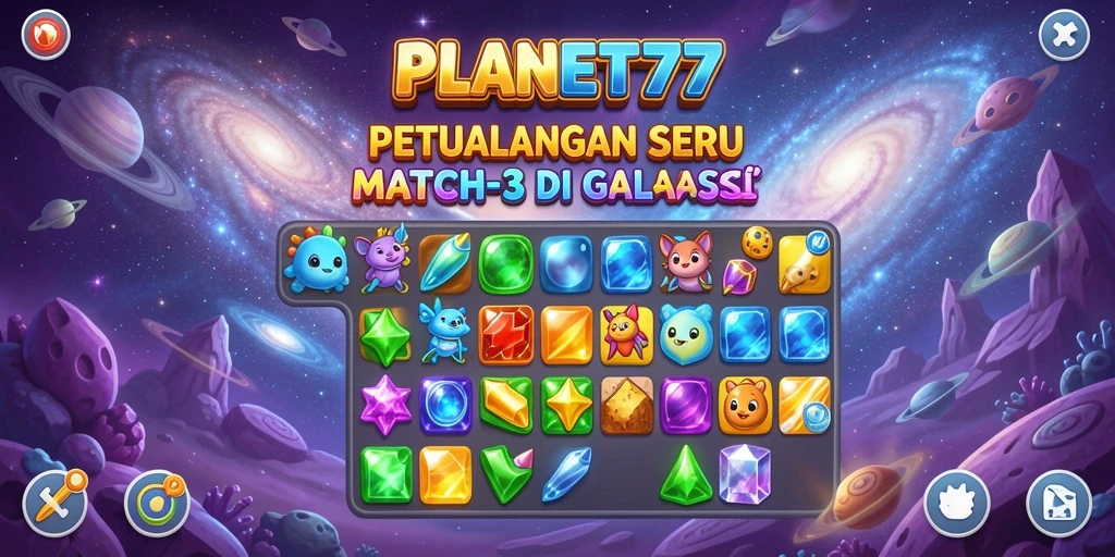 Tampilan gameplay seru dan penuh warna dari PLANET77.