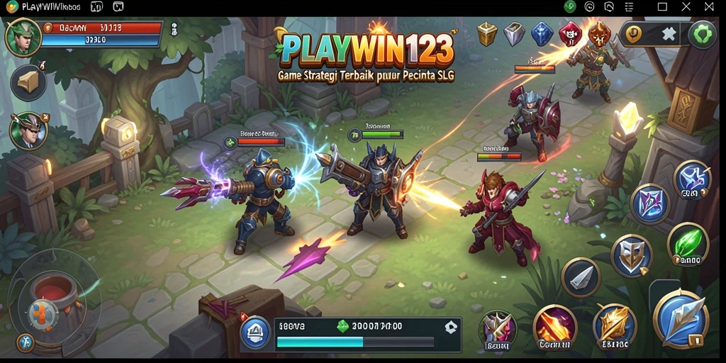 Screenshot utama <strong>PLAYWIN123</strong> menampilkan gameplay strategi yang seru.