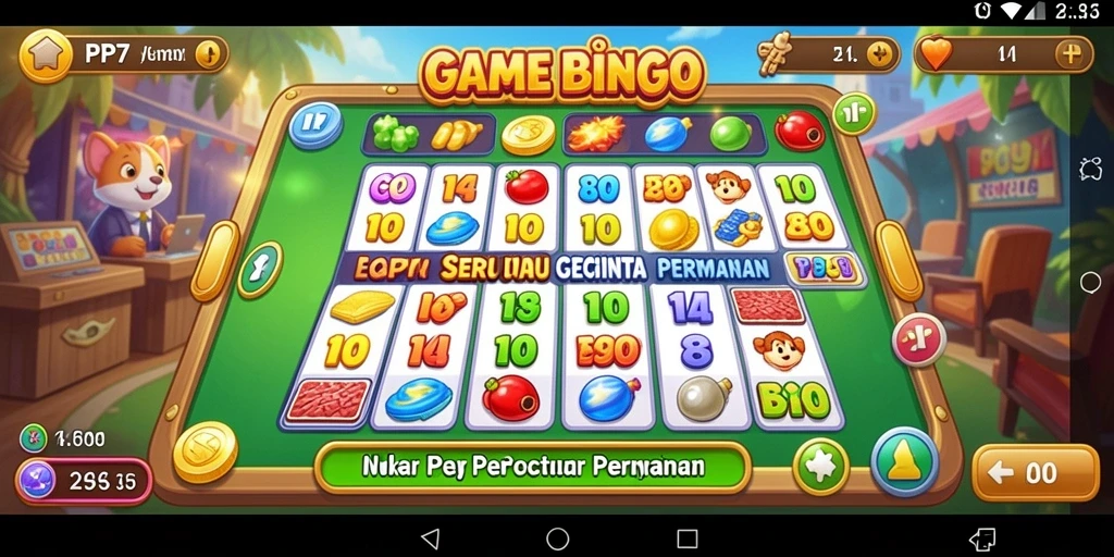 Tampilan seru permainan Bingo di PP7 dengan grafis yang menarik.