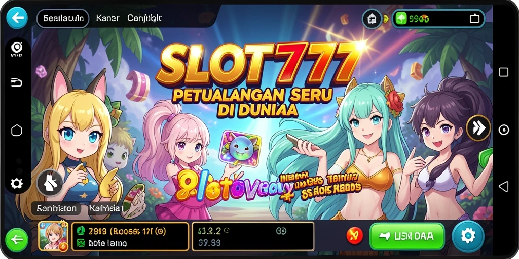 Tampilan gameplay menarik dengan karakter anime ikonik.
