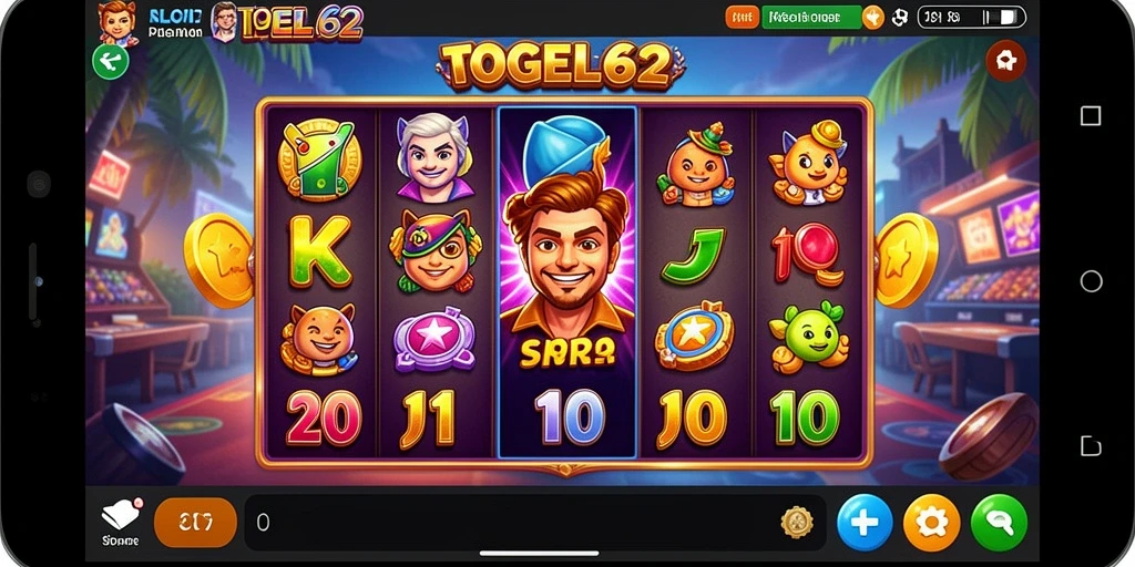 Tampilan gameplay Slot yang menarik di TOGEL62.